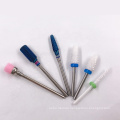 High quality 7pcs electric nail drill strong manicure machine white ceramic nail drill bit set